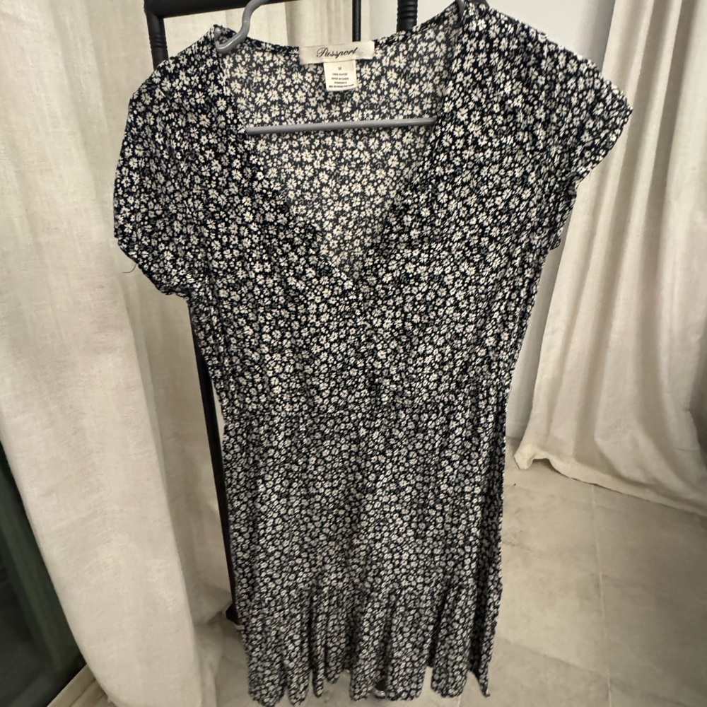 Passport Navy and White Floral Top